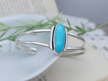 Sterling Silver & Kingman Turquoise Cuff