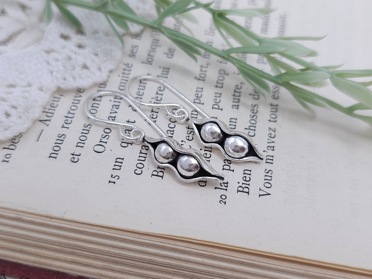 Sterling Silver Peas in a Pod Earrings