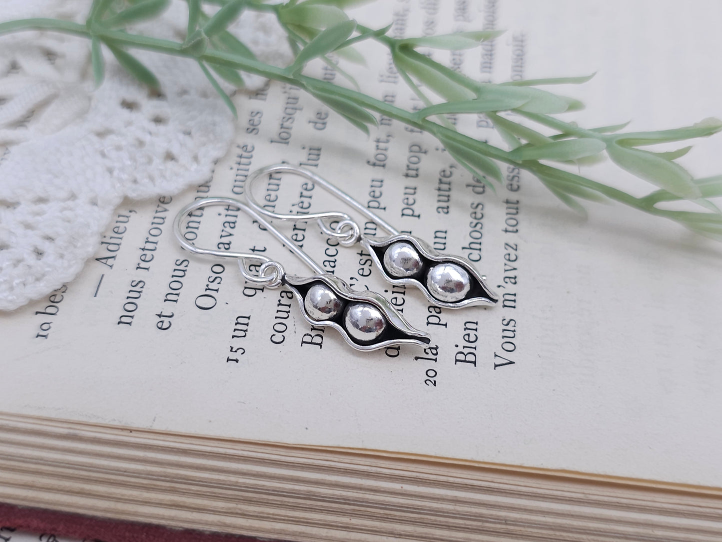 Sterling Silver Peas in a Pod Earrings