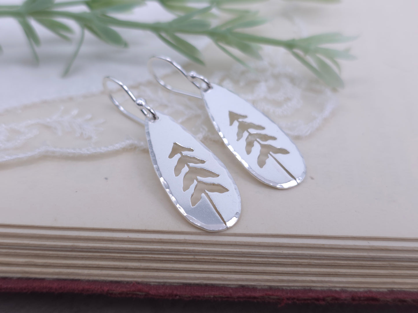 Sterling Silver Whimsical Pine Tree Earrings