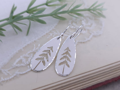 Sterling Silver Whimsical Pine Tree Earrings