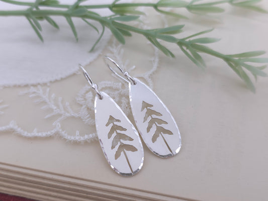 Sterling Silver Whimsical Pine Tree Earrings