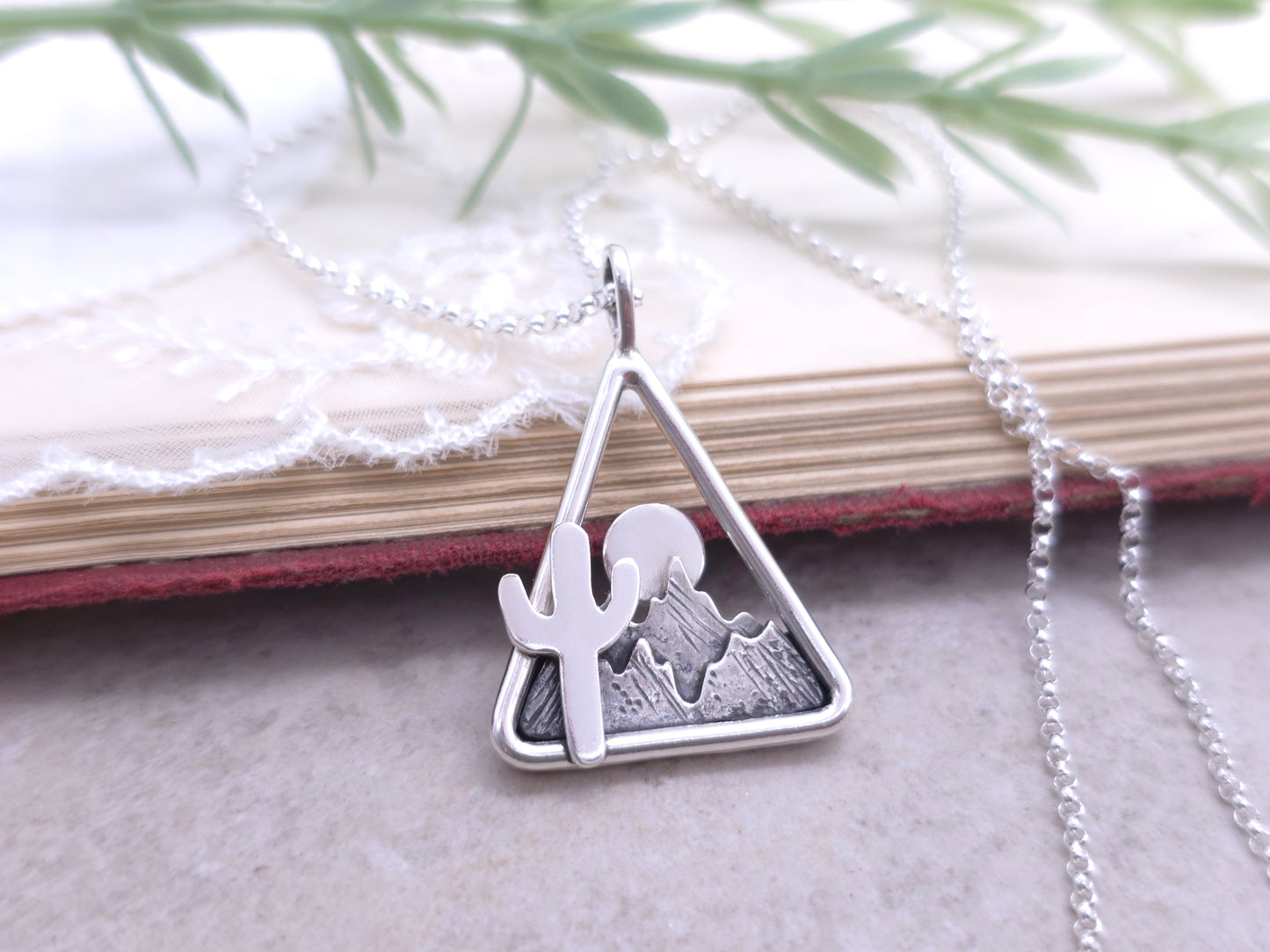 Sterling Silver Desert Mountain Necklace