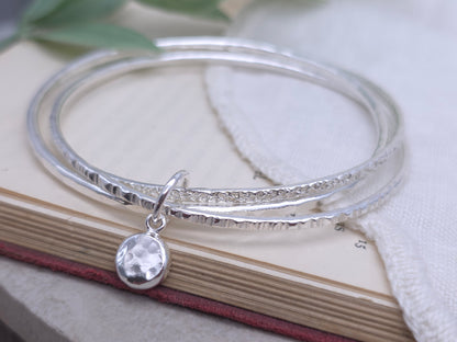 Sterling Silver Intertwined Bangle Set