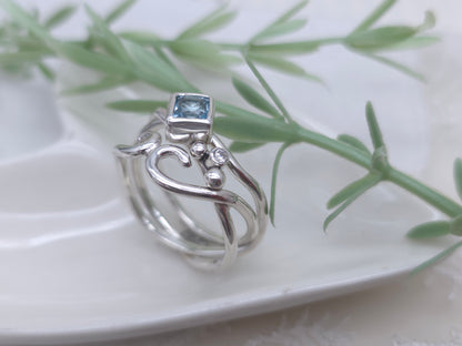 Sterling Silver & Sky-Blue Topaz Ring