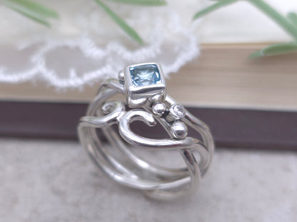 Sterling Silver & Sky-Blue Topaz Ring