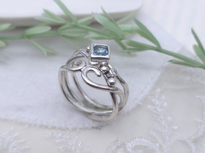 Sterling Silver & Sky-Blue Topaz Ring