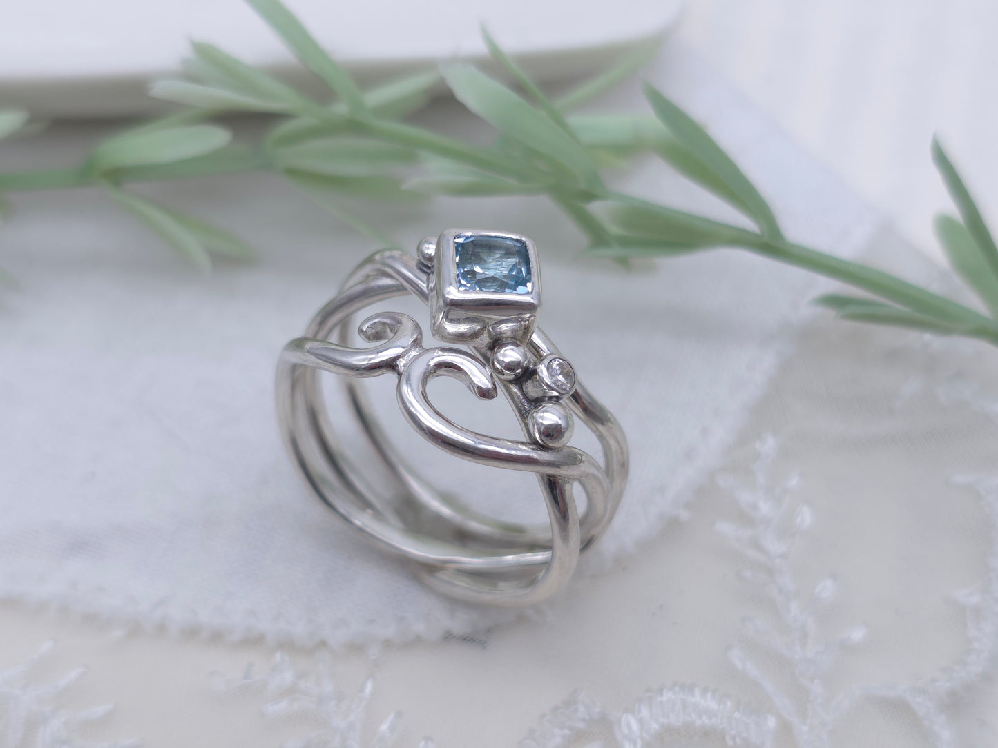 Sterling Silver & Sky-Blue Topaz Ring