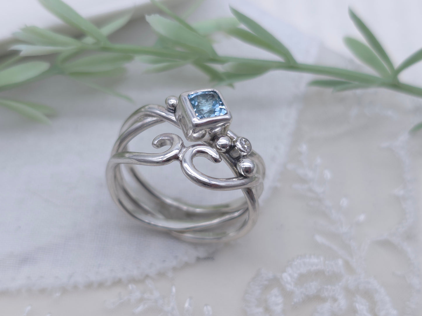 Sterling Silver & Sky-Blue Topaz Ring