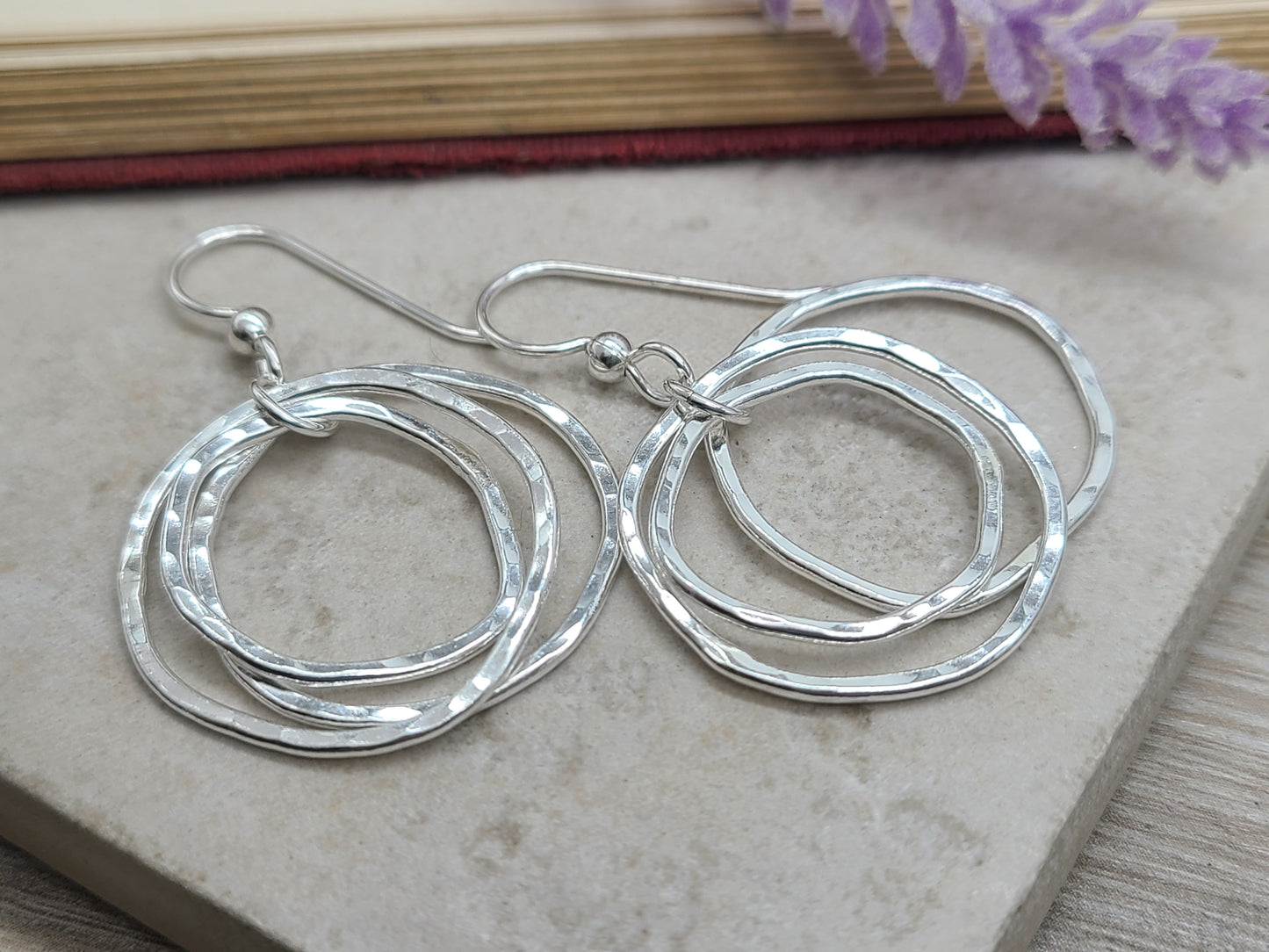 Sterling Multi Circle Hoop Earrings