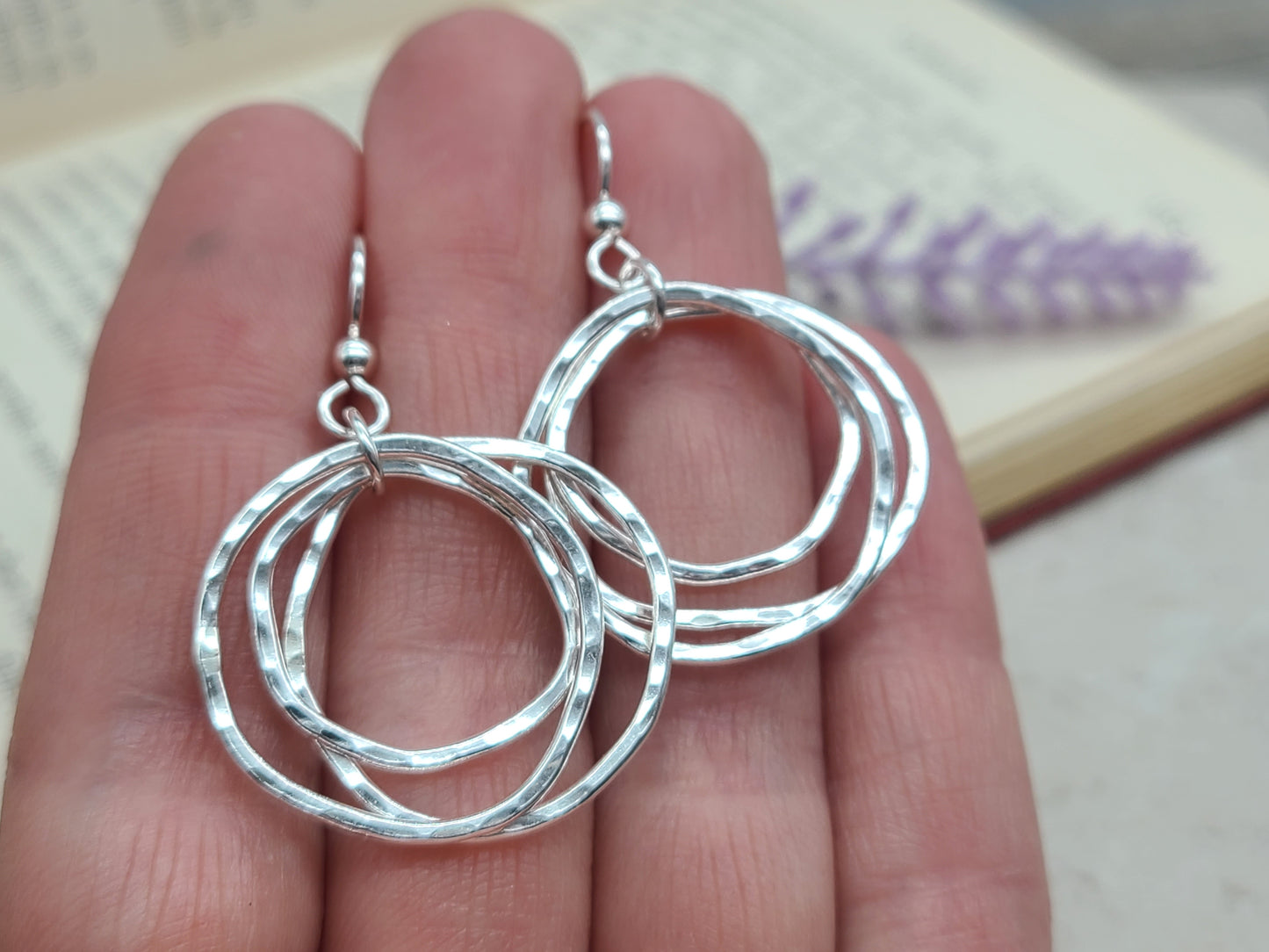 Sterling Multi Circle Hoop Earrings