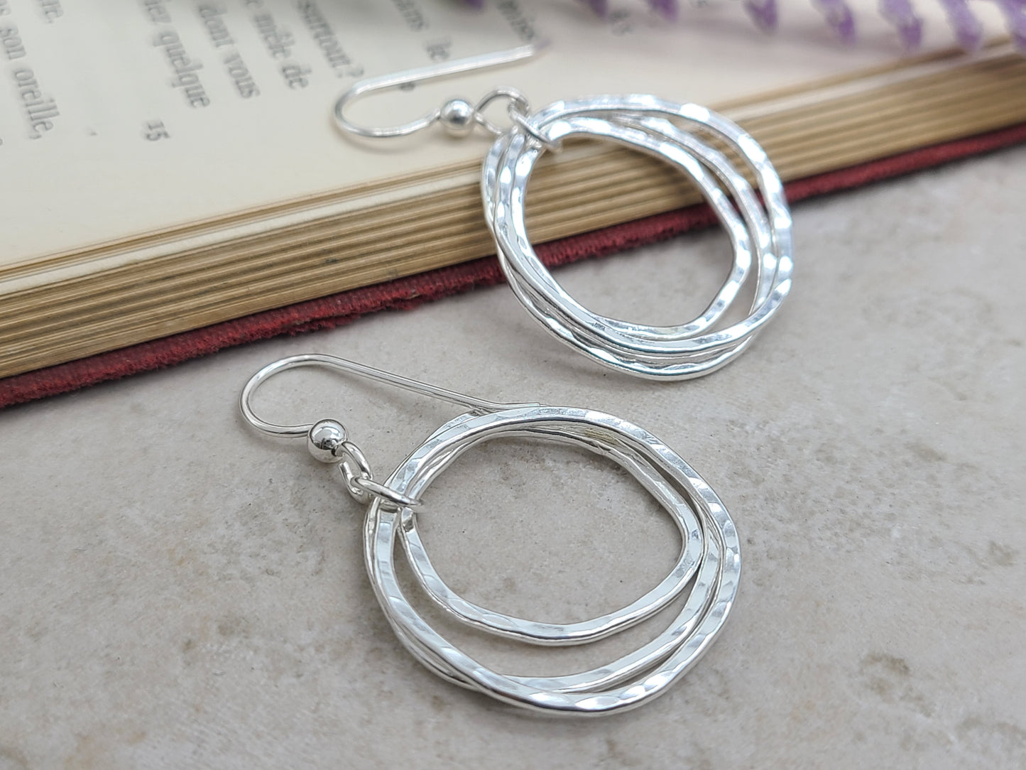 Sterling Multi Circle Hoop Earrings