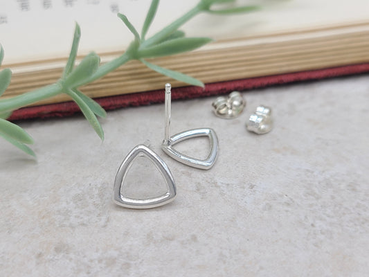 Small Sterling Triangle Stud Earrings