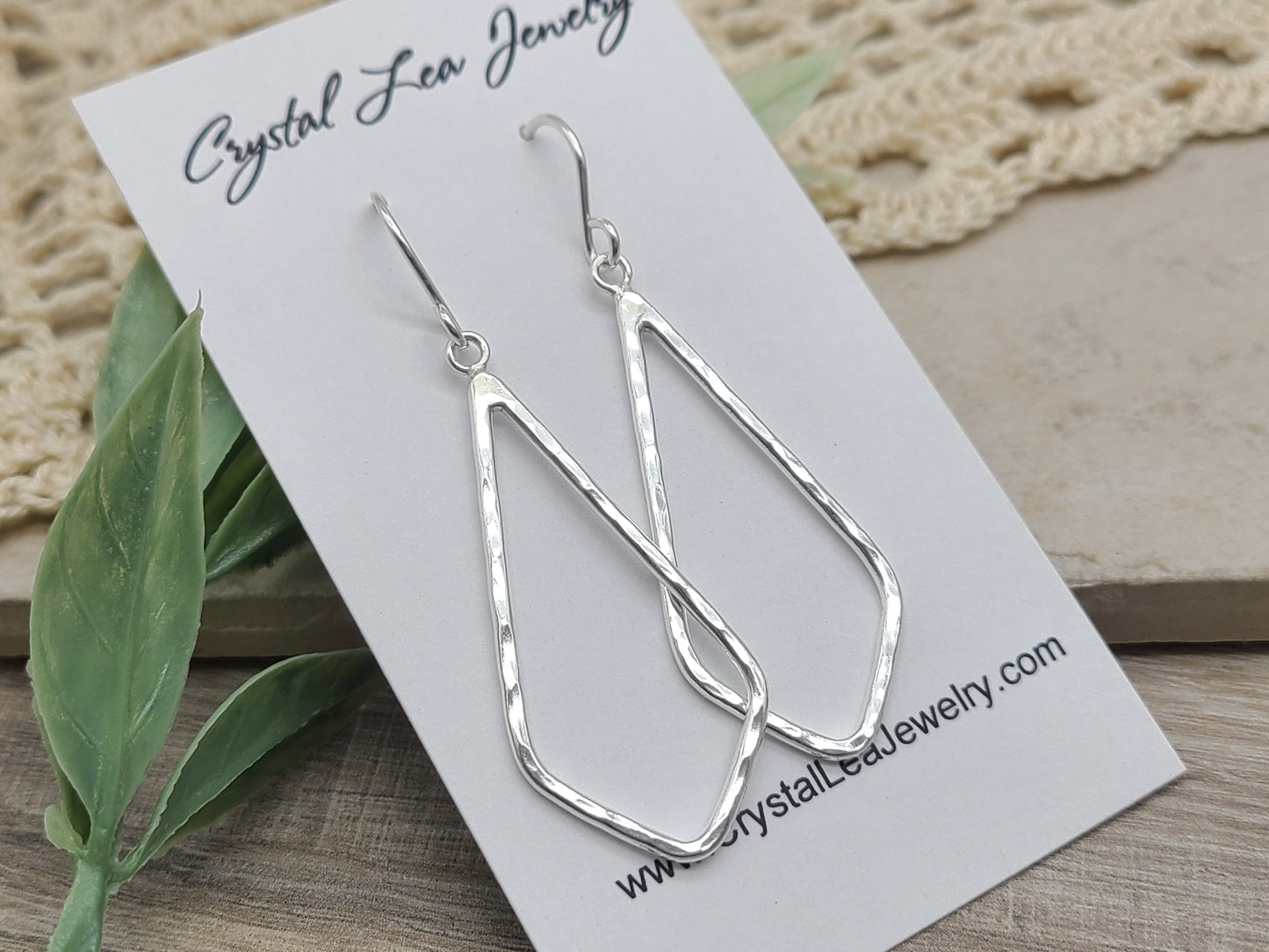 Sterling Silver Simple Chevron Earrings