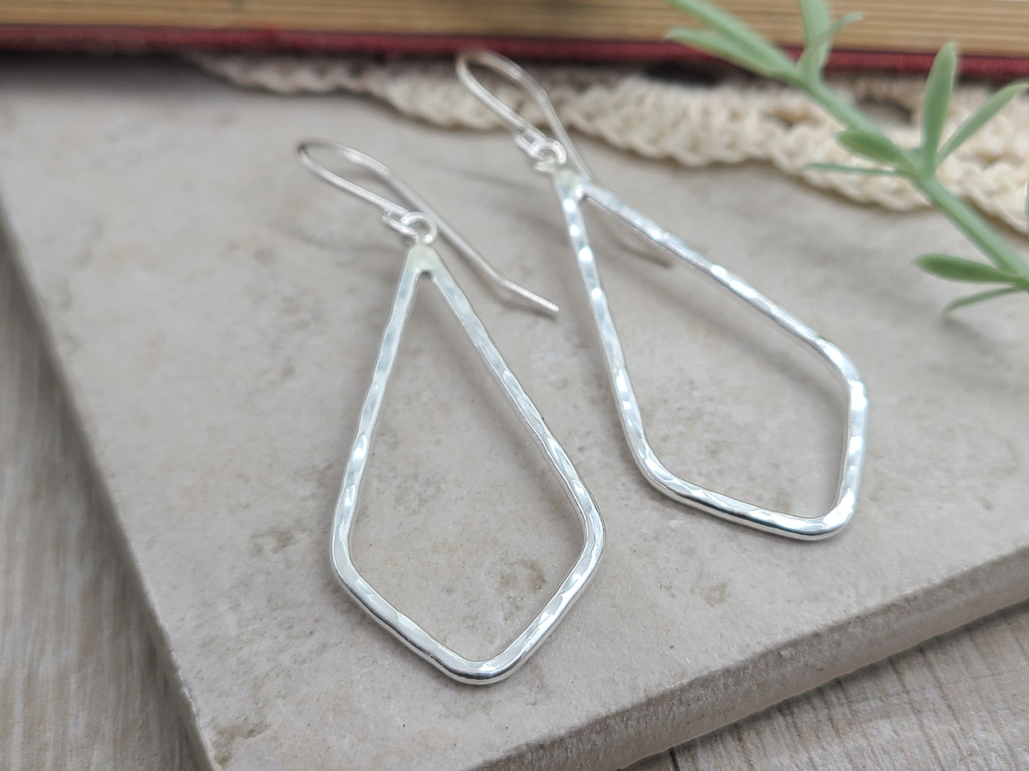 Sterling Silver Simple Chevron Earrings