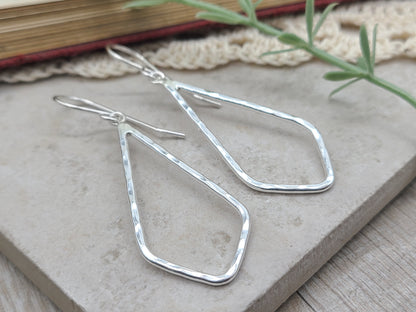 Sterling Silver Simple Chevron Earrings