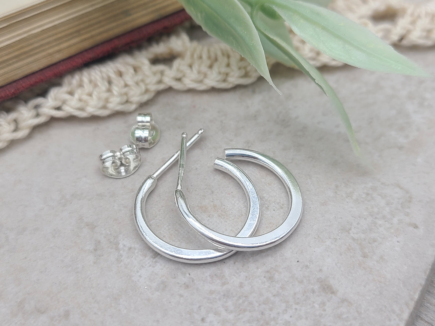 1/2" Sterling Silver Classic Hoop Earrings