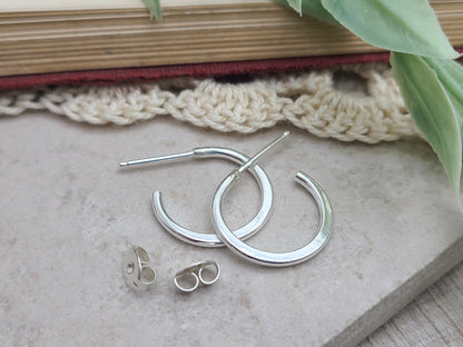 1/2" Sterling Silver Classic Hoop Earrings