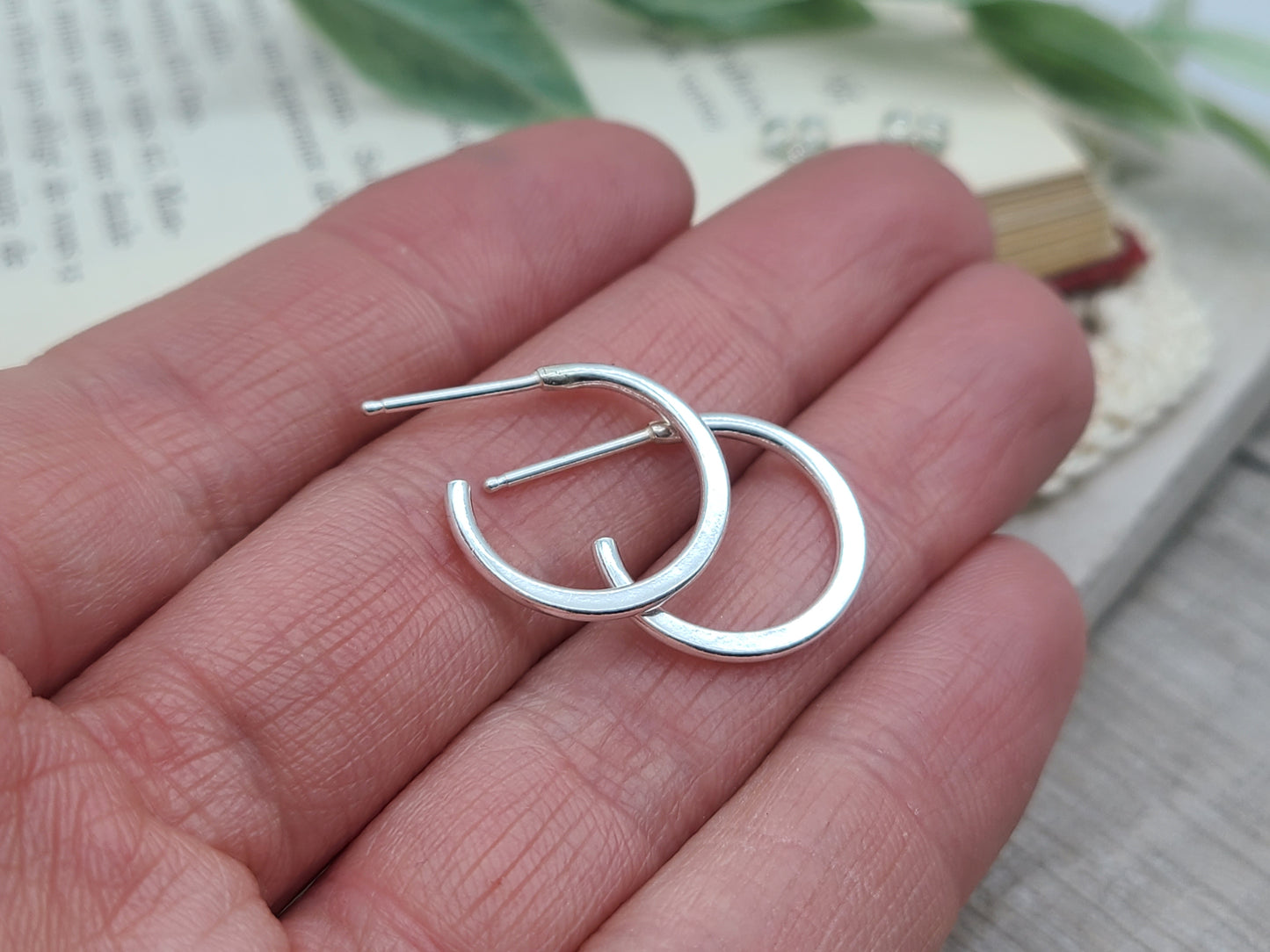 1/2" Sterling Silver Classic Hoop Earrings