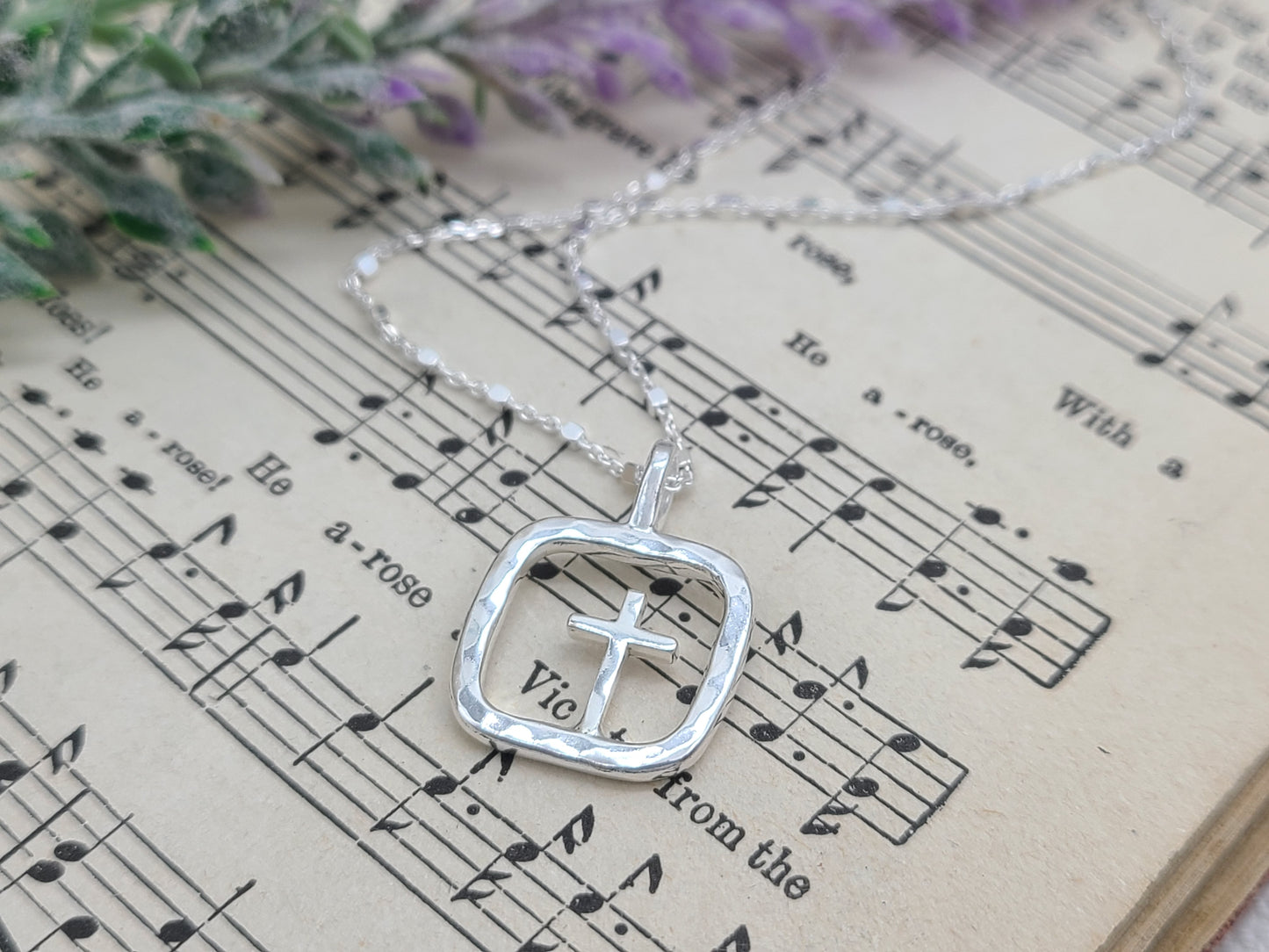 Sterling Silver Cross Necklace / Faith Necklace