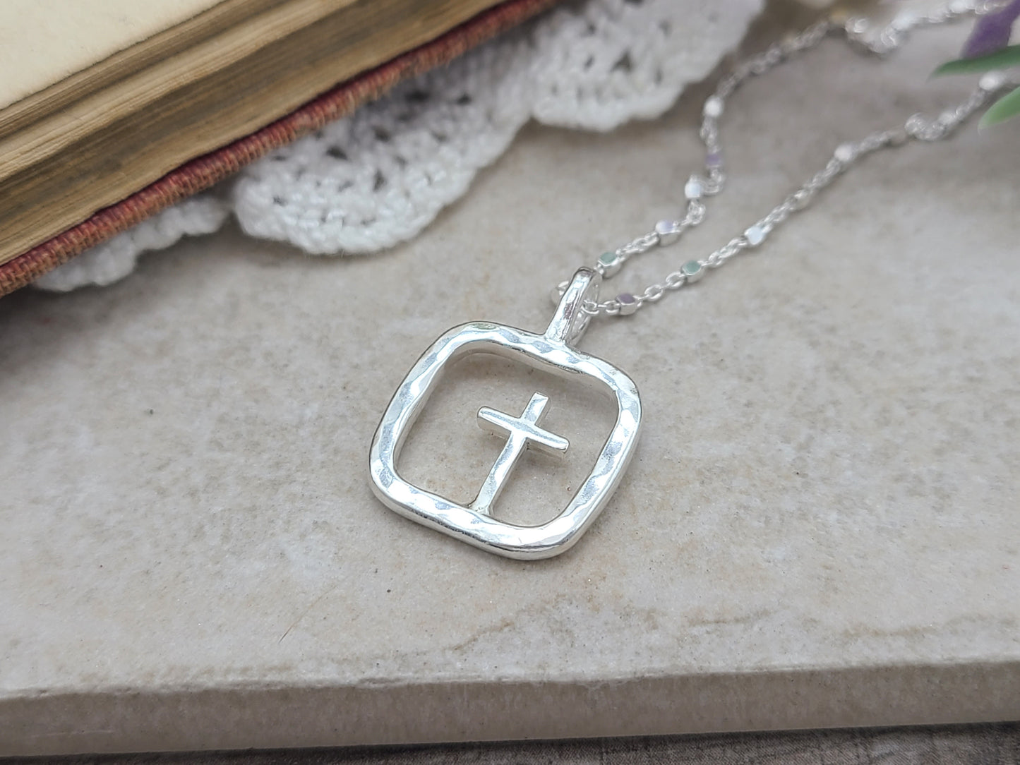 Sterling Silver Cross Necklace / Faith Necklace