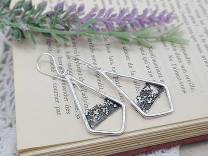 Sterling Silver Textured  Earrings