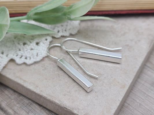 Sterling Silver Bar Threader Earrings