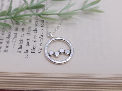 Sterling Silver Stepping Stone Necklace