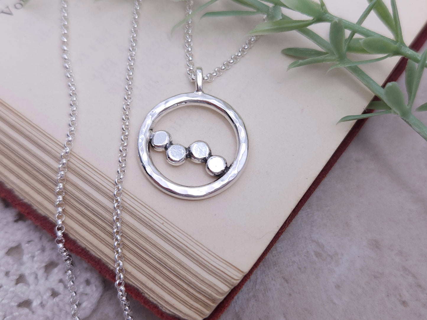 Sterling Silver Stepping Stone Necklace