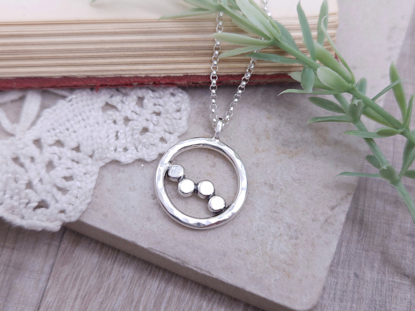 Sterling Silver Stepping Stone Necklace