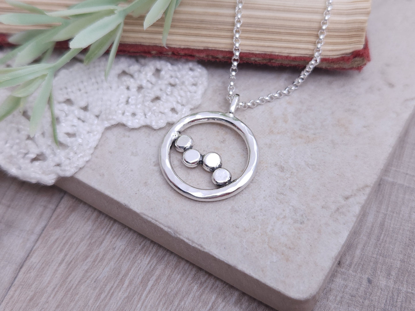 Sterling Silver Stepping Stone Necklace