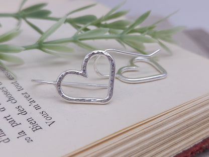 Sterling Silver Heart Threaders