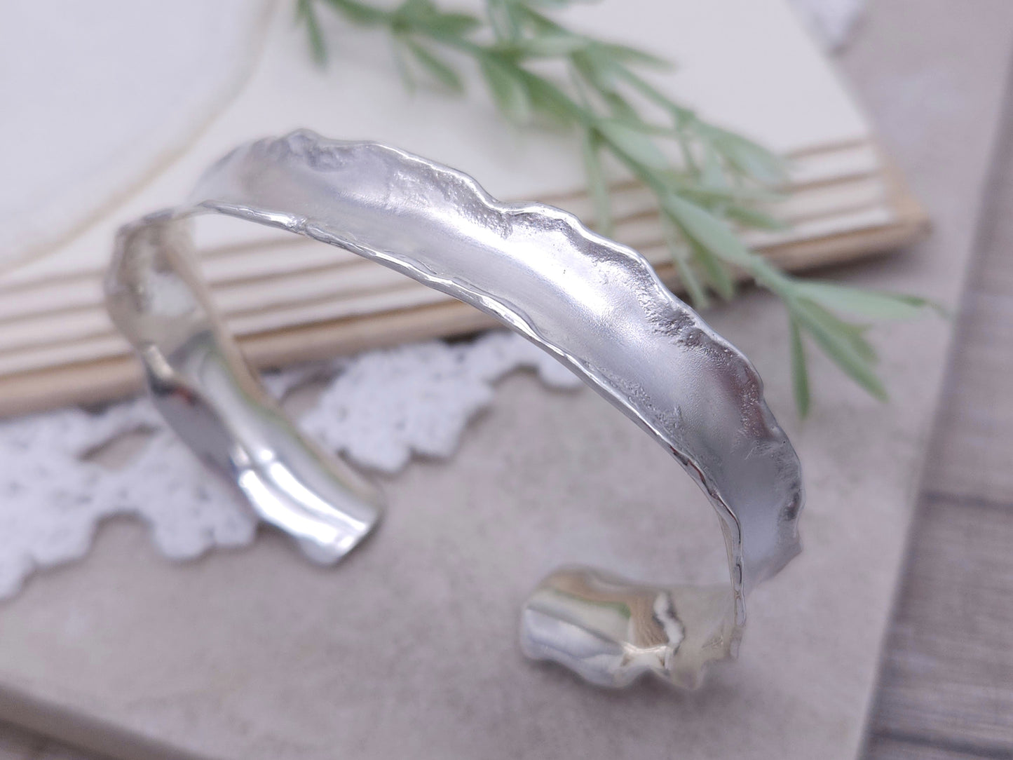 Sterling Silver Anticlastic Molten Cuff