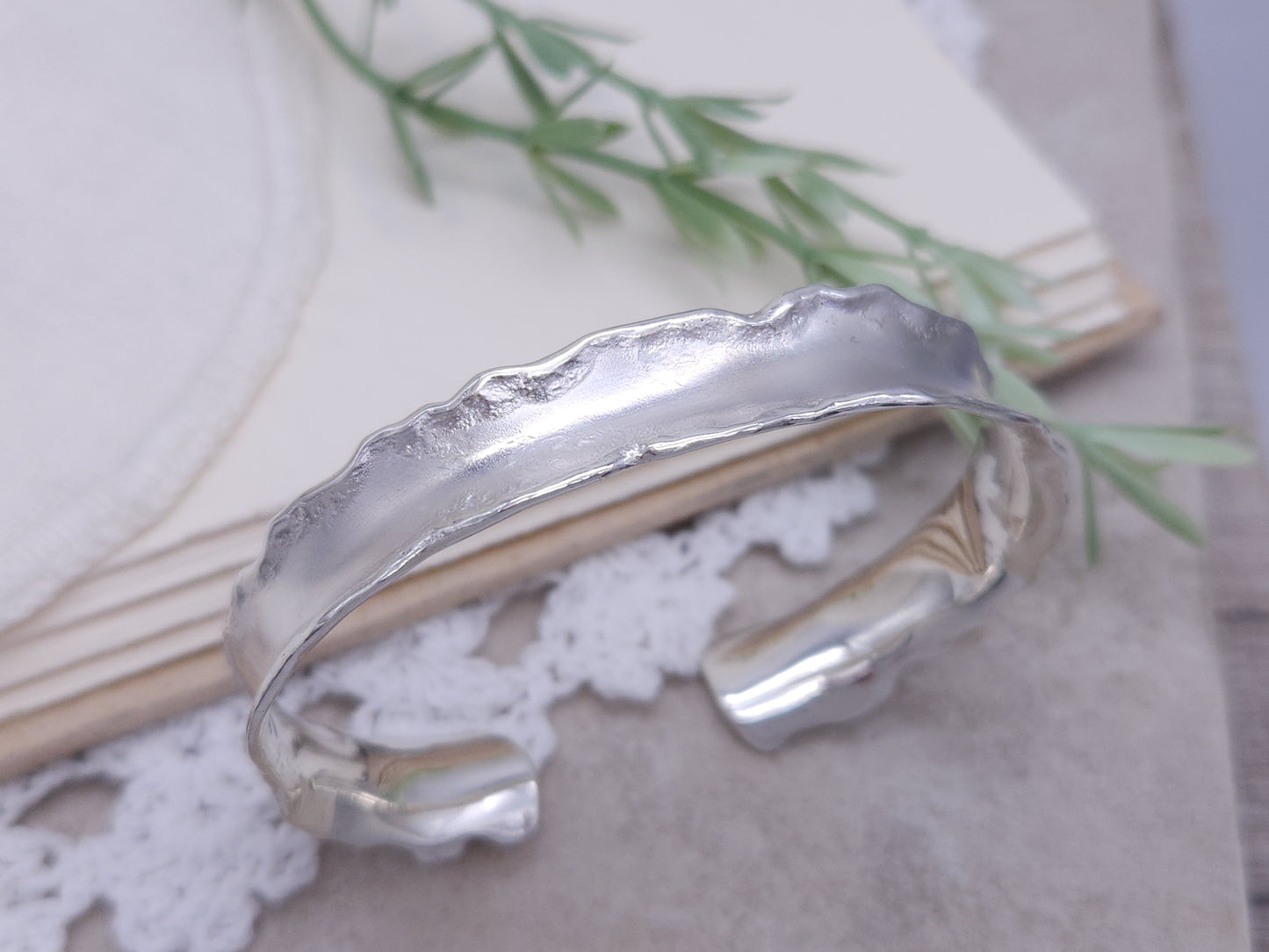 Sterling Silver Anticlastic Molten Cuff