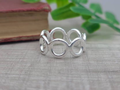 Sterling Silver Circle  Ring / Filigree / Organic