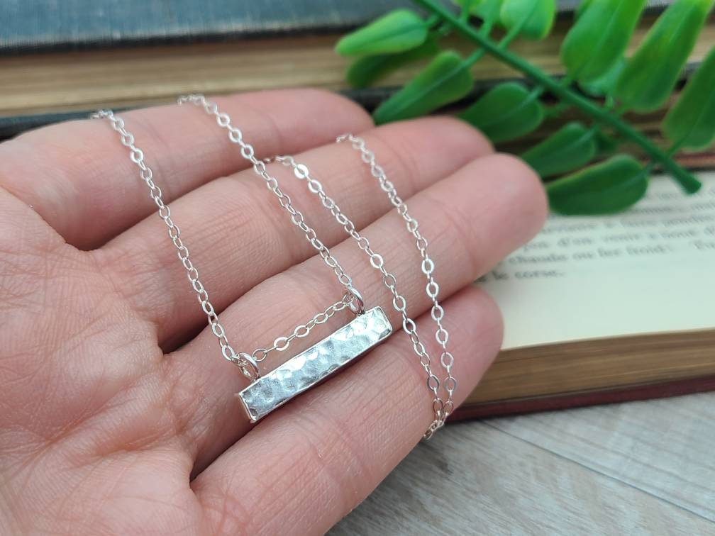 Sterling Silver Bar Necklace