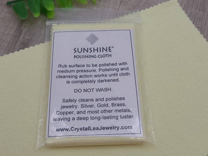 Large 5 x 7 Sunshine Jewelry Polishing Cleaning Cloth