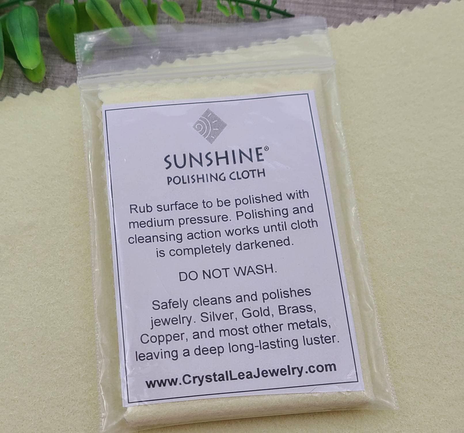 3 Sunshine Polishing Cloths for Sterling Silver Gold Brass and Copper Jewelry Cloth