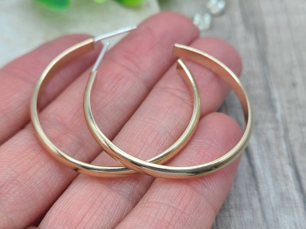 Gold Hoop Earrings / 3/4 Inch / 1 Inch / 1.5 Inch / 2 Inch