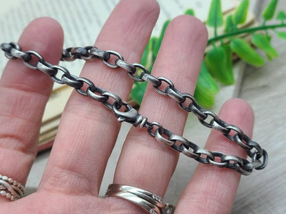 Mens Heavy Thick Sterling Bracelet